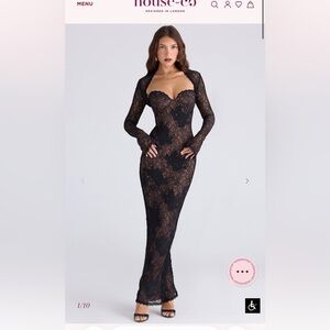 House of Cb Lucienne dress black